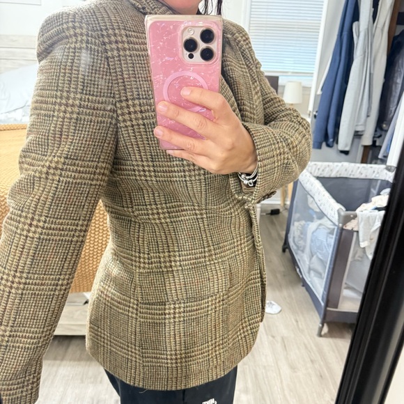 Polo by Ralph Lauren women Tan Plaid Blazer - Picture 4 of 9